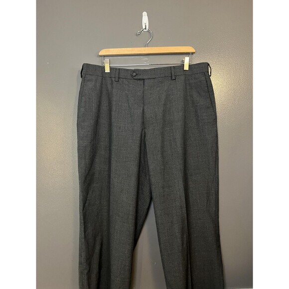 Dockers Pants Mens 36x29 Gray Relaxed Fit Flat Front Wool Blend Dress Trousers - Picture 1 of 8